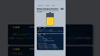 🔋 Battery Charging Animation with HTML & CSS | MZCode01 