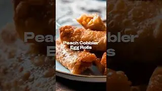 The best peach cobbler egg rolls recipe ever! 🔥#peach #peachcobbler #peachrecipe