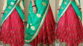 Lehenga Saree kaise pehne | How to drape a Saree in lehnega style |Silk saree kaise pahne