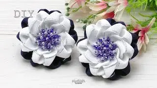 Нарядные Бантики из репсовой ленты в школу DIY Cute Bows of grosgrain ribbon