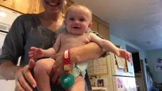 Baby Laughing at Wheels On The Bus Honking