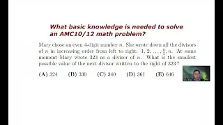 What basic knowledges are needed before challenging AMC 10/12 math competition?