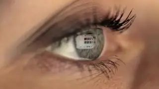 Woman Girl Eye Looking Monitor, Spends Surfing | Stock Footage - Videohive