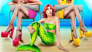 Rich Vampire Vs Broke Mermaid at Vampire School! My New Crush is a Vampire