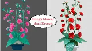 cara membuat mawar dari plastik kresek