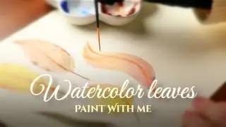 🍁Vibrant fall leaves painting 🍂 with wet-on-wet technique