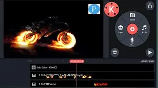 motorcycle Animation gaming intro fire animation in KineMaster