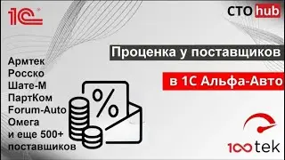 Проценка запчастей  у поставщиков по API и через прайс-листы в 1С Альфа-Авто