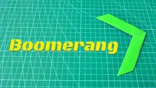 How to make paper boomerang - easy step by step instruction - origami boomerang diy.
