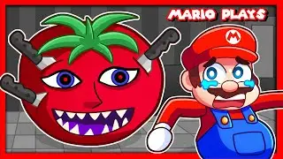 👲 SCARY MR TOMATOS IS COMING FOR ME | Mario Plays Mr TomatoS