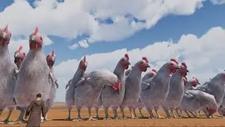 1000 giant chickens vs 100,000 Jedi / uebs 2 gameplay