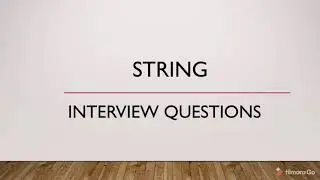 String interview questions in java |String basic concepts in java