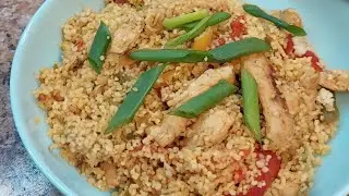 Кускус с курицей в азиатском стиле