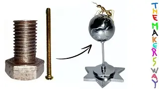 BEAUTIFUL SCULPTURE FROM  BRASS &IRON BOLT.THE EARTH IS BELONGS TO AN ANT TOO#homemade #howto #easy
