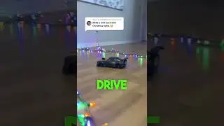 A Drift RC track made of Christmas lights?! 🎅🚘💨
