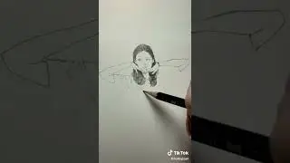 Drawing the girl ❤️💛💚#drawing #art #sketch #portrait #pencildraw #Short