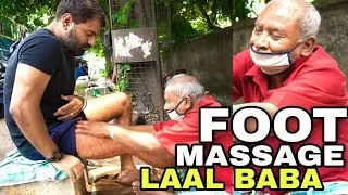 FOOT MASSAGE BY LAAL BABA INDIAN MASSUER | FOOT REFLEXOLOGY | ASMR | INDIANBARBER
