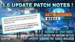 BGMI 1.6 UPDATE OFFICIAL PATCH NOTES IS HERE 🔥 | ALL UPCOMING MODES 😍