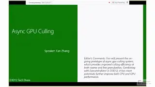 DirectX 12: Execute Indirect and Asynch GPU culling