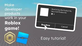 How To Make DEVELOPER PRODUCTS! Roblox