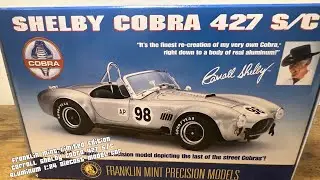 Franklin Mint Limited Edition Carroll Shelby Cobra 427 S/C Aluminum 1:24 Diecast Model Car