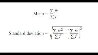 Using calculator to find mean, standard deviation and variance