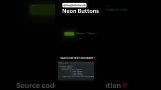Neon Hover buttons  