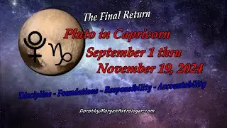 PLUTO’S RETURN TO CAPRICORN THE FINAL ACT SEPT 1  to  NOV 19, 2024