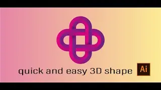 Quick and easy 3D shape. Adobe illustrator tutorial