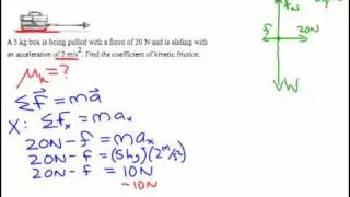 An Example Problem Concerning Coefficient Kinetic Friction