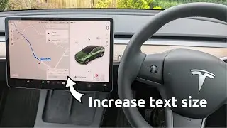 Tesla Model 3/Y text sizing to make it easier to see the screen