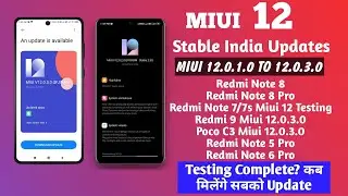 MIUI 12 OFFICIAL - REDMI 9, POCO C3, REDMI NOTE 7, REDMI NOTE 7S, REDMI NOTE 8, REDMI NOTE 6/5 PRO