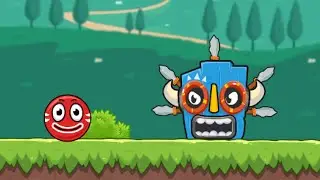 Несносный КРАСНЫЙ ШАРИК 6. уровни 1-14 и МЕГА Босс. Прохождение Red Ball 6 Игра Красный шарик