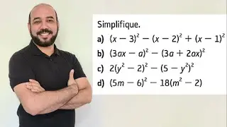 PRODUTOS NOTÁVEIS - Simplifique as expressões (passo a passo)