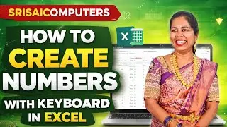 how  to create numbers with keyboard in Excel sheet