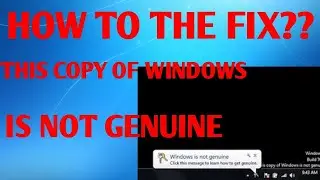 How to fix This Copy of Windows is not genuine error, 100% working,how to make windows genuine