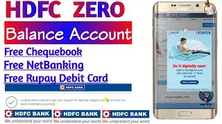 Open HDFC Zero Balance Account Online - hdfc zero balance account kaise khole | Instantly Open 💥💥