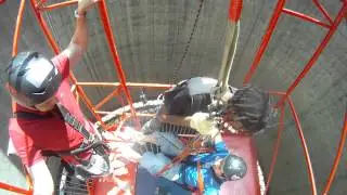 Gary Meyer doing world's highest SCAD Freefall - Orlando Towers, Soweto
