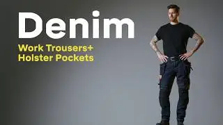 Snickers Workwear - FlexiWork, Denim Work Trousers+ Holster Pockets (6955)
