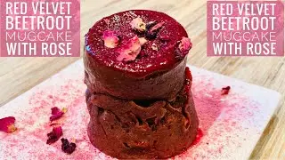 RED VELVET BEETROOT MUGCAKE WITH ROSE