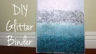 DIY Ombre Glitter Binder