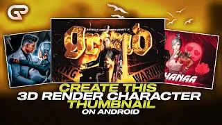 Making a  Pubg/Bgmi thumbnail with 3d render character part 2| Graphilic| android tutorial|