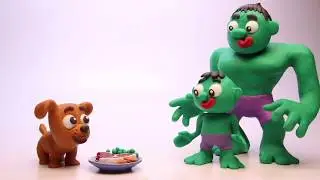 ENJOY THE BBQ SUPERHEROES BABY! Play Doh Stop Motion and Cartoons For Kids 💕 Superhero Babies