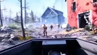 Трактор вылетает из амбара (фулл)