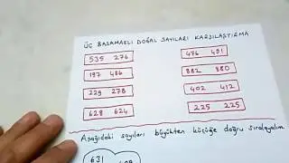 3.sınıf doğal sayıları karşılaştırma ve sıralama  