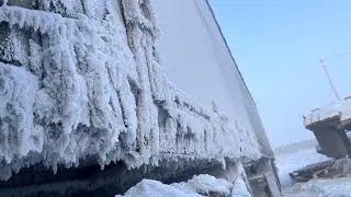 Дорога на Якутск. Ночные перевалы.The road to Yakutsk. Night passes, an ice road ahead
