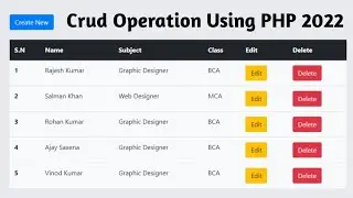 Crud Operation in One Video Using PHP 2022 | PHP Project Tutorial | CodeWithNizami.