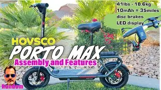 HOVSCO PortaMax Electric Scooter - Unbox and Assembly