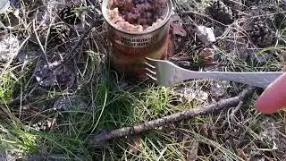 походный привал, поиск лучшей консервы