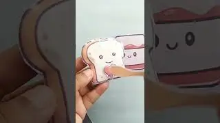 Paper Squishy Roti Tawar Selai Strawberry #shorts #papercraft